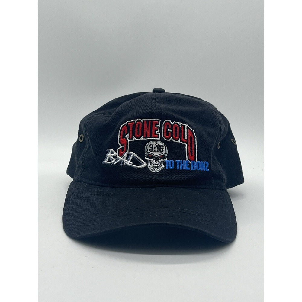 Vintage 1998 WWF Stone Cold Steve Austin 3:16 Bad to the Bonz Strapback Hat Cap